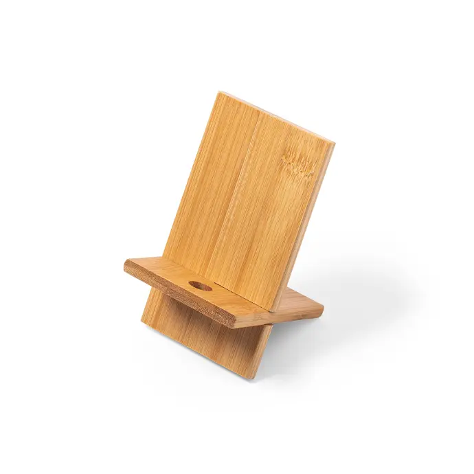 Soporte para telefono de bambu